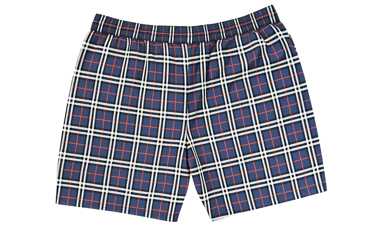 Burberry Carbon Blue Check Swimshorts (PreOwned)