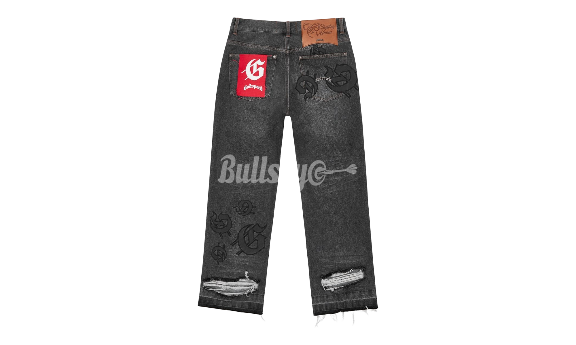 Godspeed Scattered GS Logo Black Wash Denim Jeans