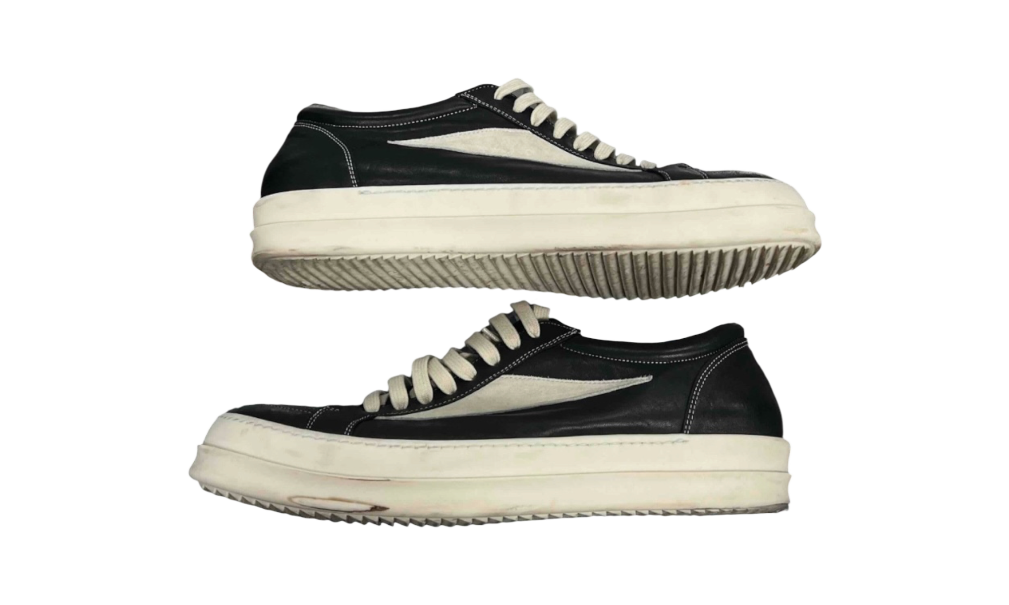 Rick Owens Mainline Vintage Low Black Sneakers (PreOwned)