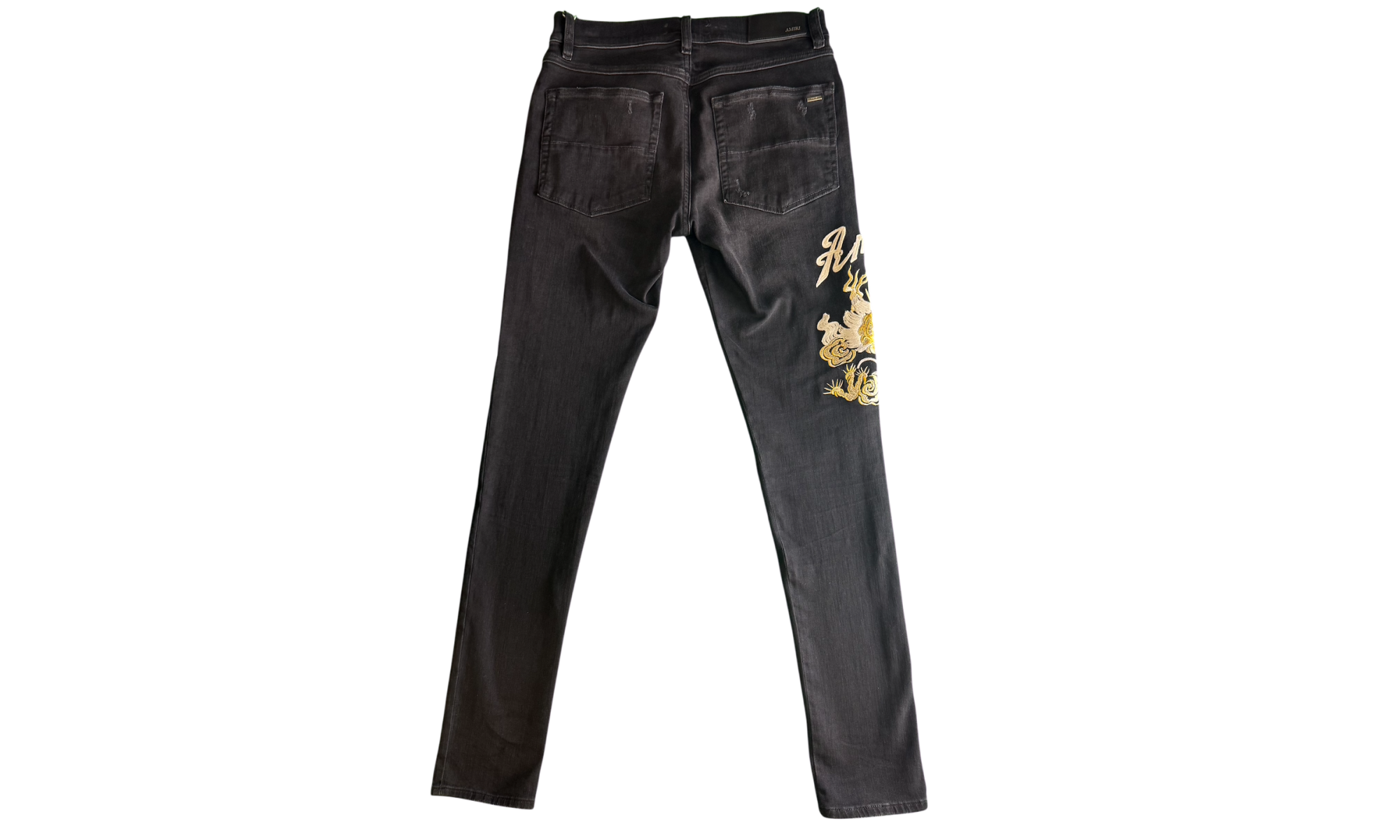 Amiri dragon-emboidered Black Jeans (PreOwned)