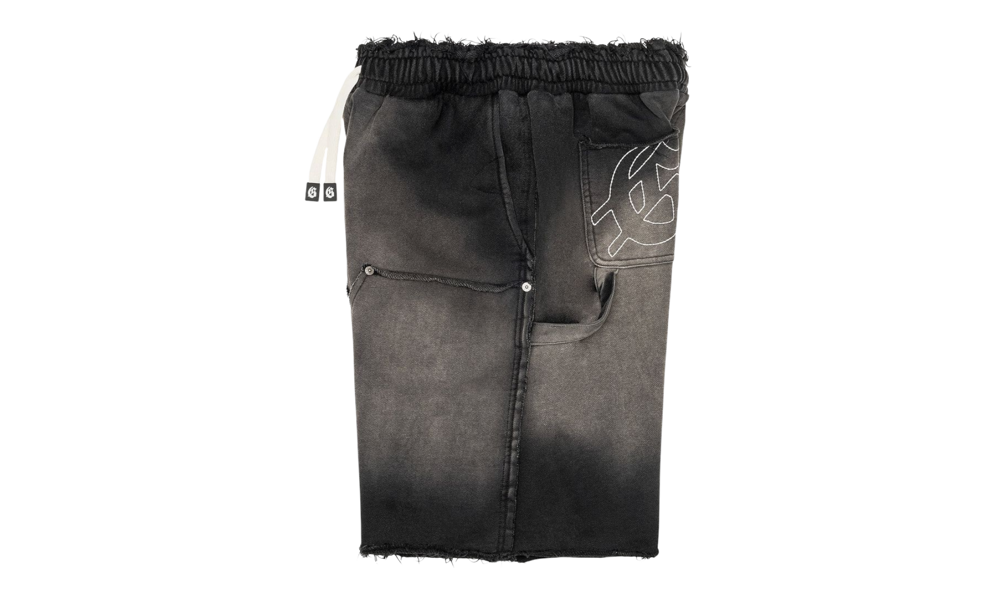 Godspeed Carpenter Distressed Sun Faded Black Shorts