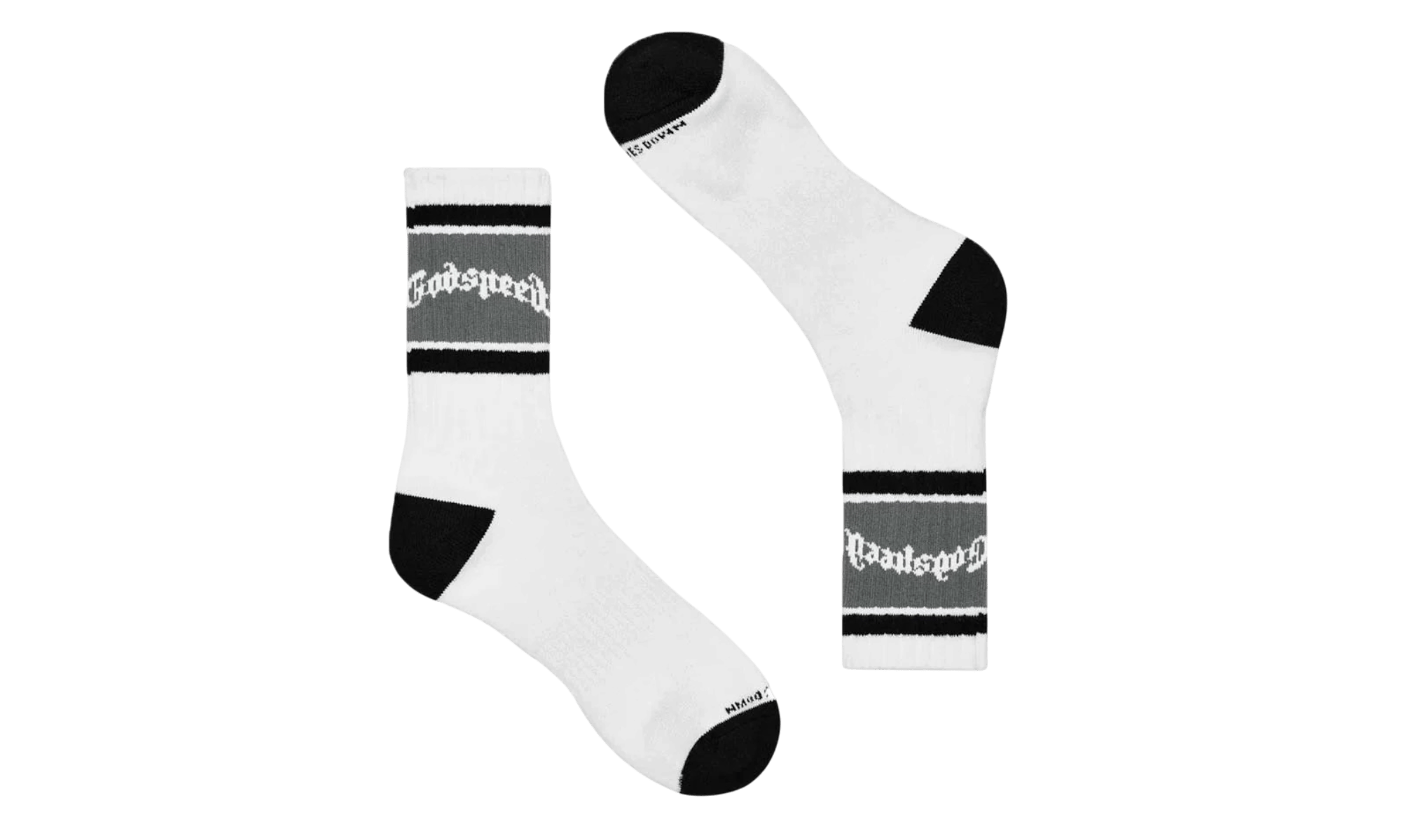 Godspeed OG Logo Striped Socks White/Grey