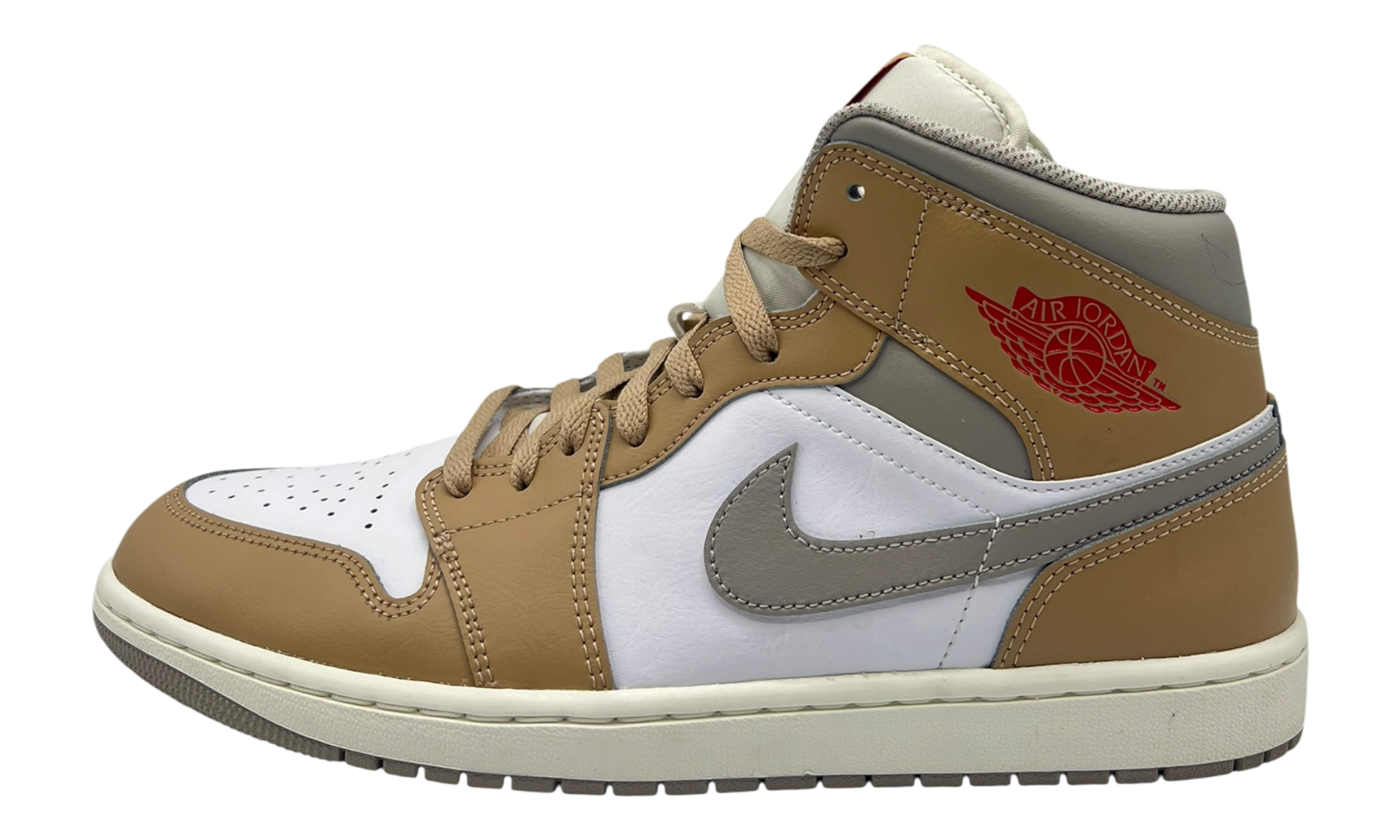 Jordan 1 Mid Rattan White College Grey (PreOwned)