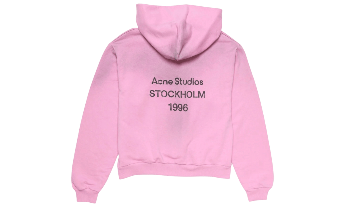 Acne Studios Fleece Logo Cotton Candy Pink Hoodie