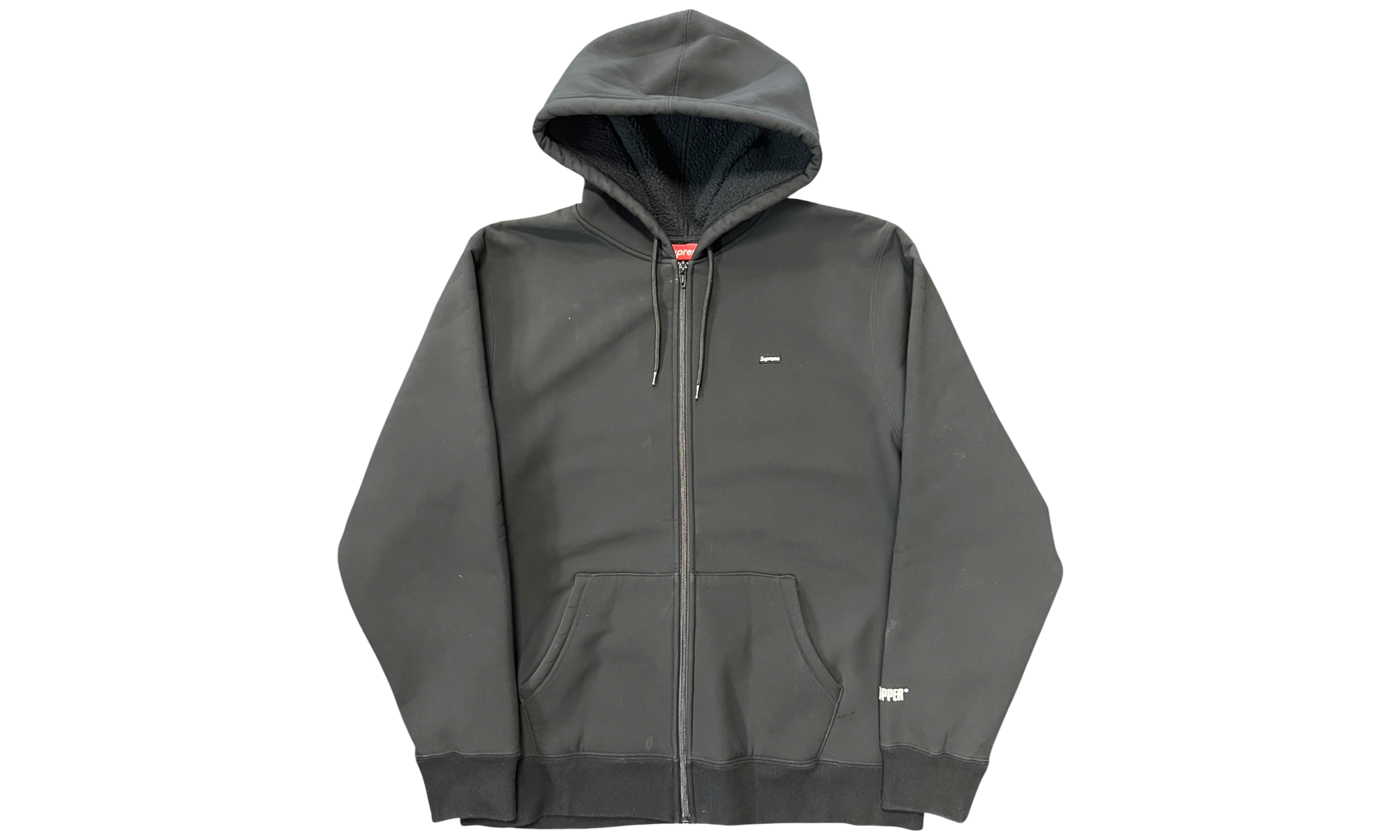 Supreme WINDSTOPPER Zip Up Hooded Sweatshirt (FW19) Black (PreOwned)