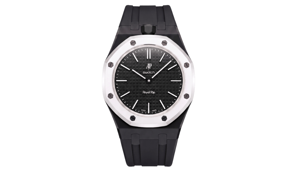 Swatch x Audemars Piguet AP Bioceramic Royal Pop Ocho Negro on Black Rubber Band & Black Case