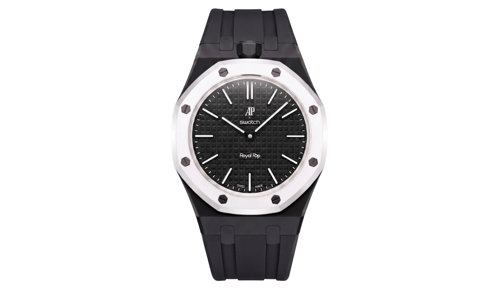 Swatch x Audemars Piguet AP Bioceramic Royal Pop Ocho Negro on Black Rubber Band & Black Case