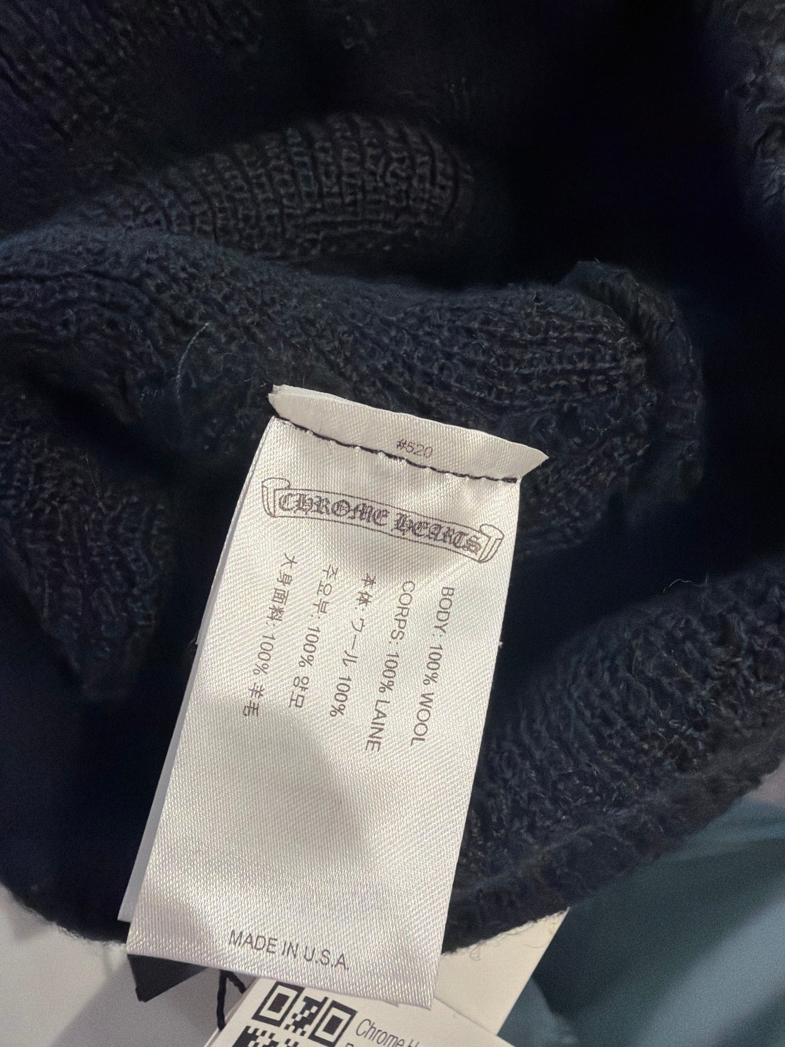 Chrome Hearts Cross Black/Black Beanie