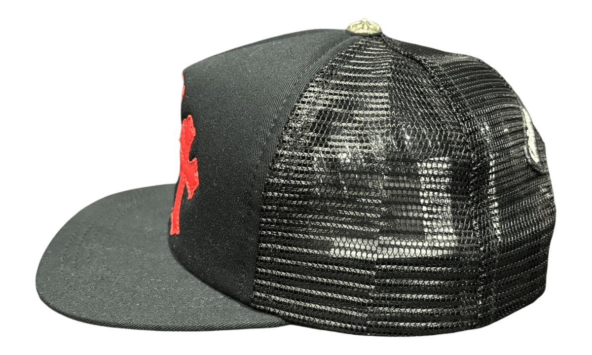 Chrome Hearts Cemetery Trucker Hat Black/Red