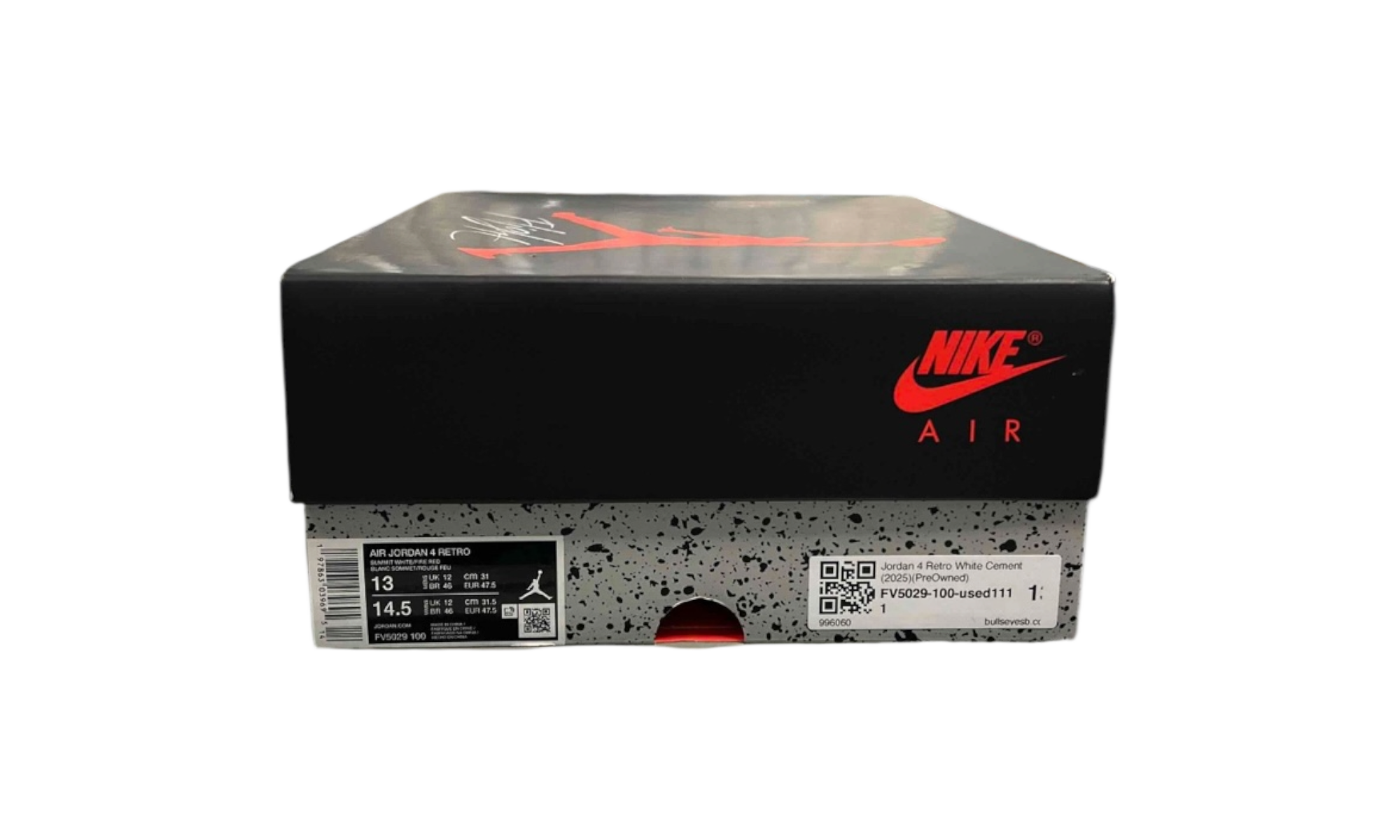 Jordan 4 Retro White Cement (2025)(PreOwned)