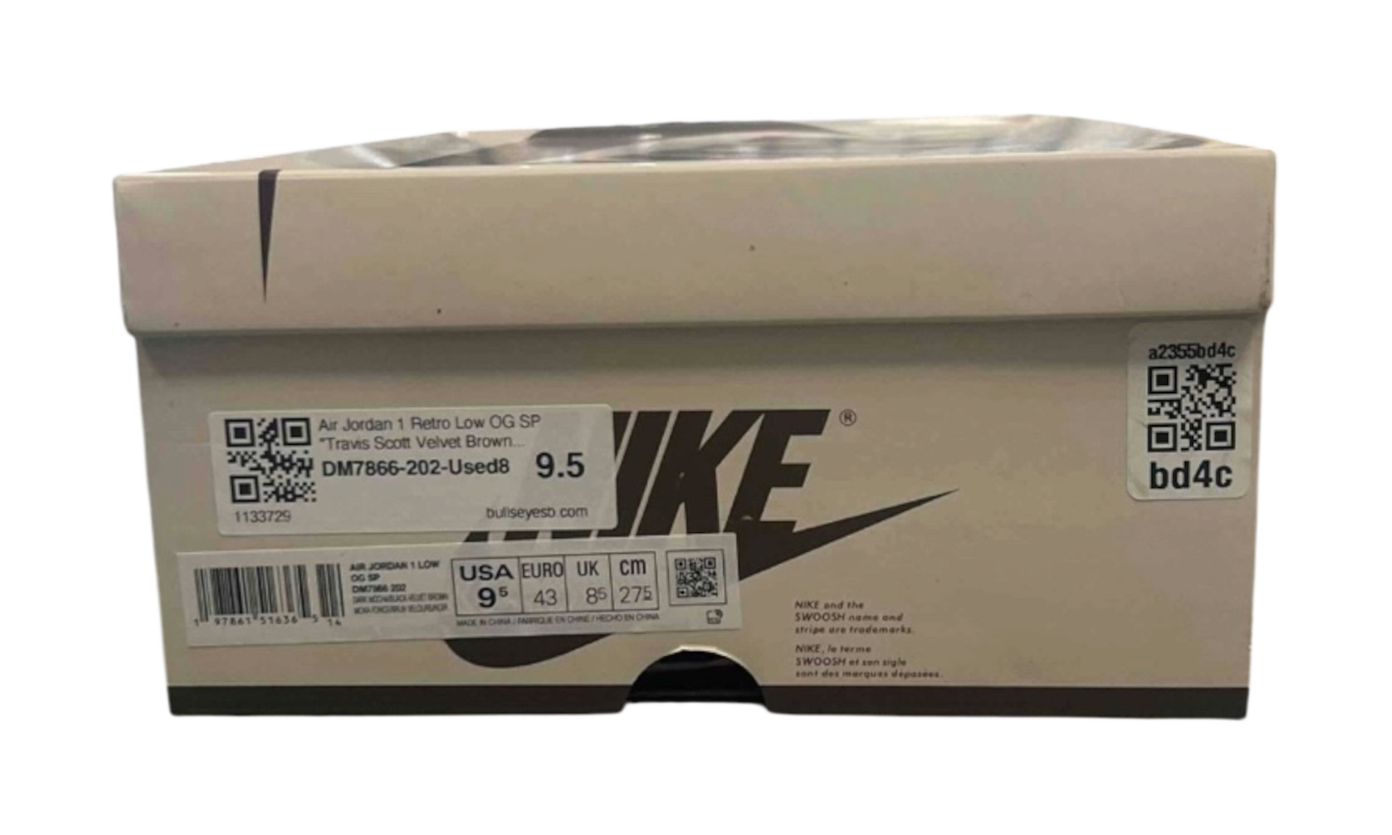 Air Jordan 1 Retro Low OG SP "Travis Scott Velvet Brown" (PreOwned)
