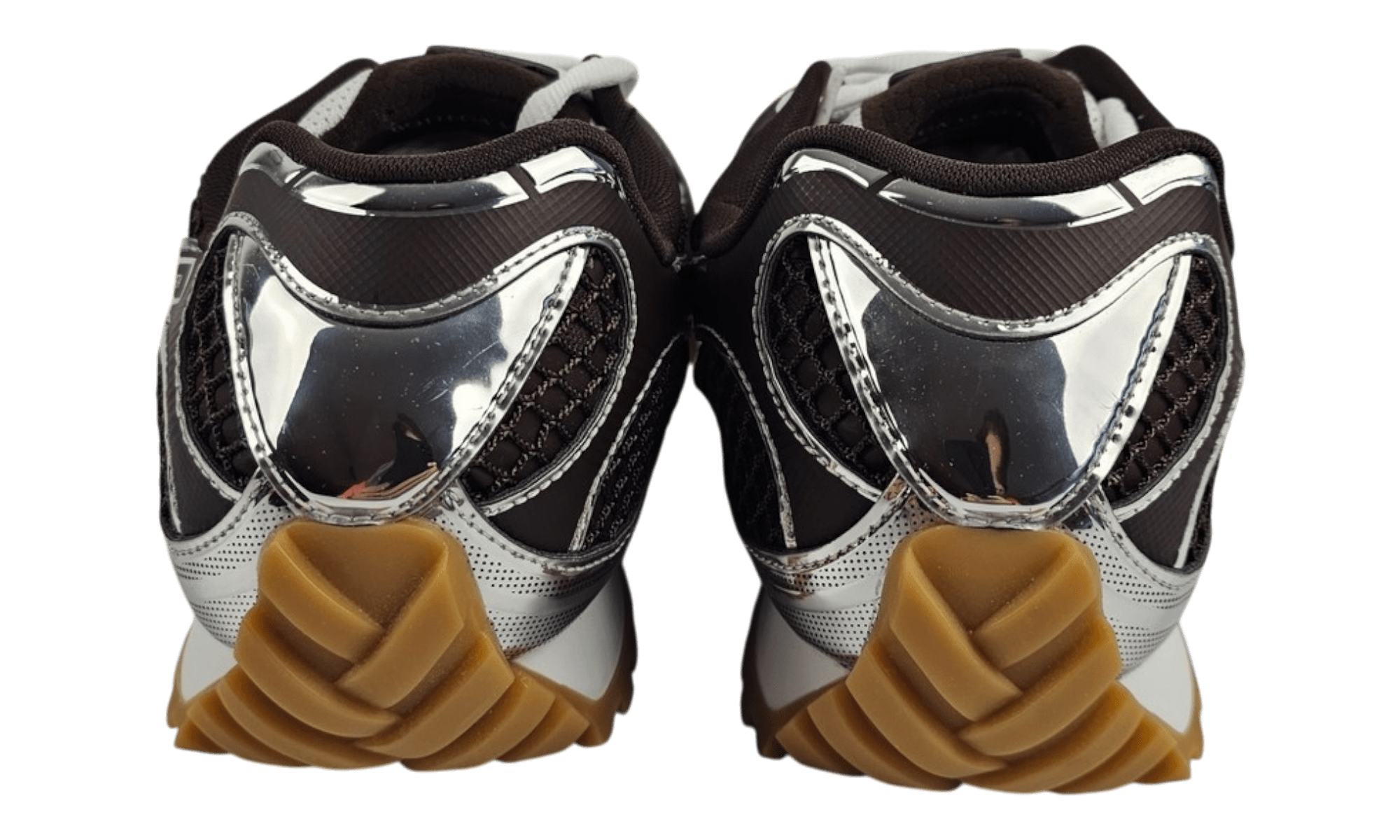 Bottega Veneta Brown Silver Orbit Sneakers