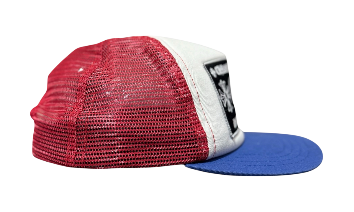 Chrome Hearts CH Hollywood Trucker Hat Red/White/Blue