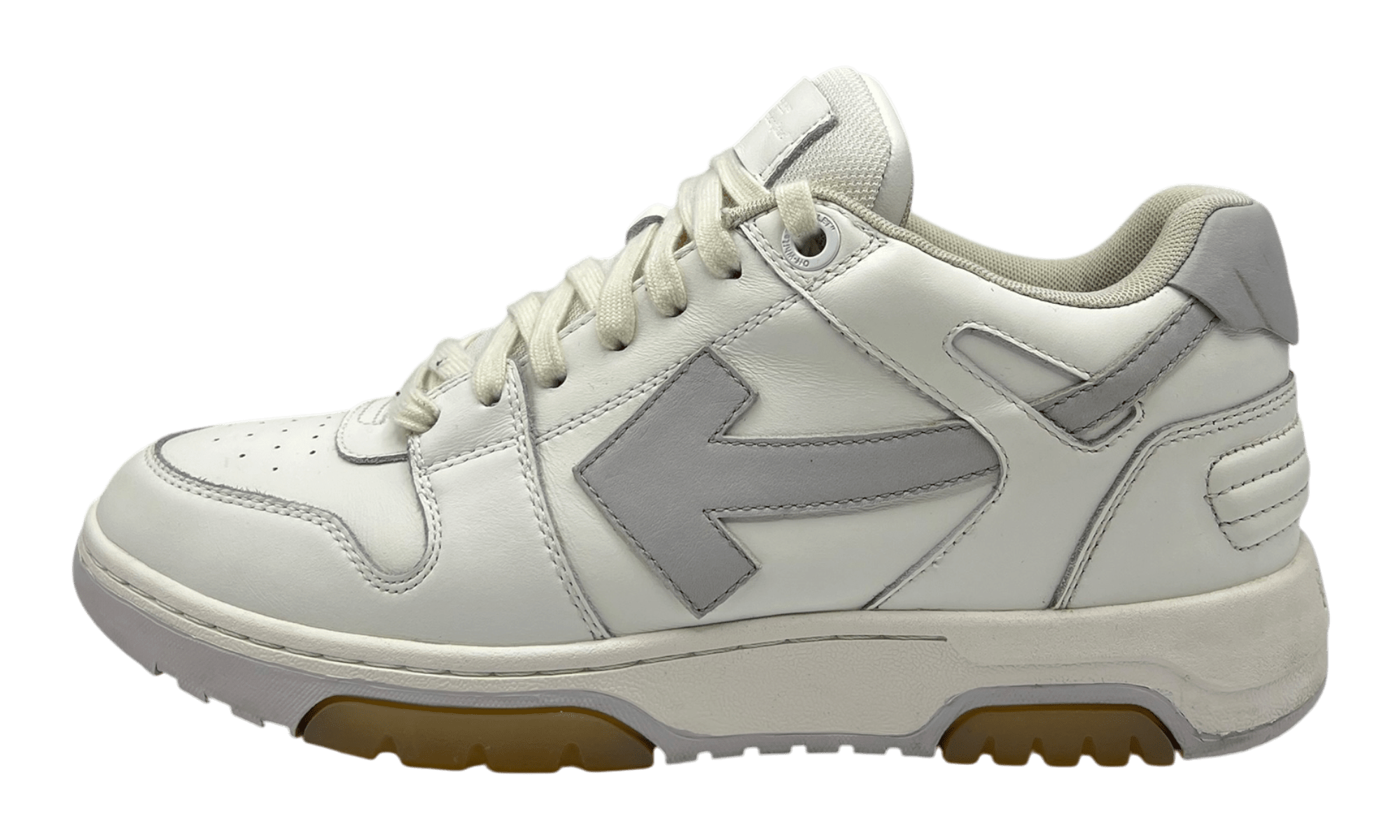 OFF-WHITE Out Of Office OOO Low Tops Grey White (2022) (PreOwned)