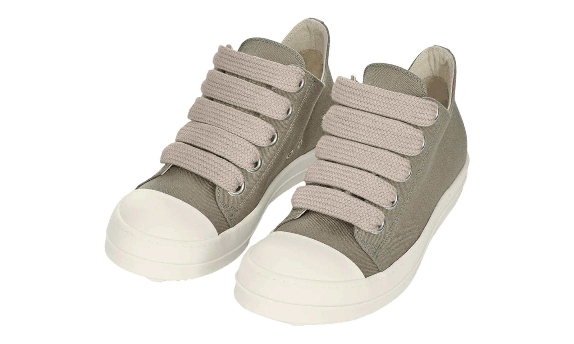 Rick Owens DRKSHDW Jumbolace Low Mineral/Milk Sneakers