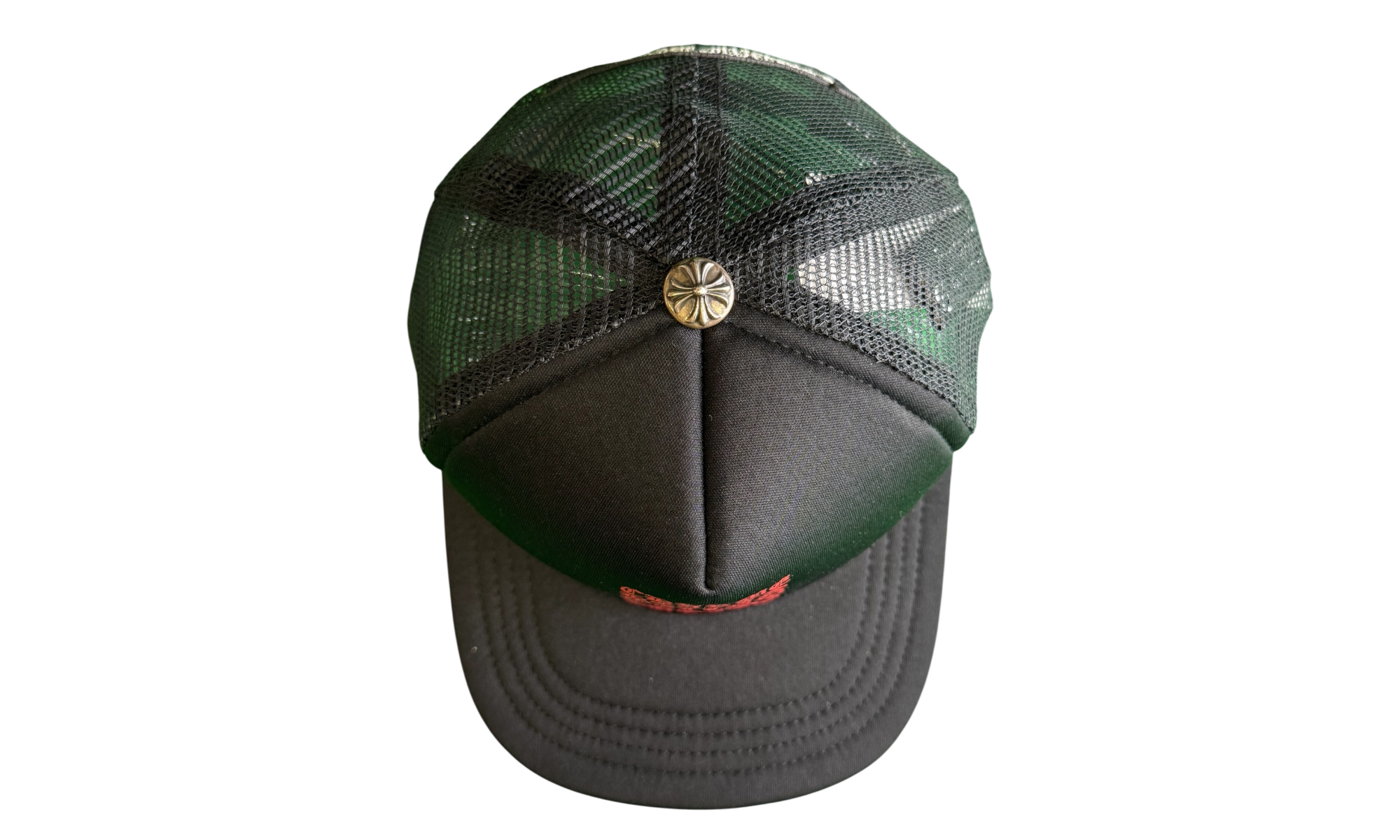 Chrome Hearts Red Letter Black Trucker Hat (PreOwned)