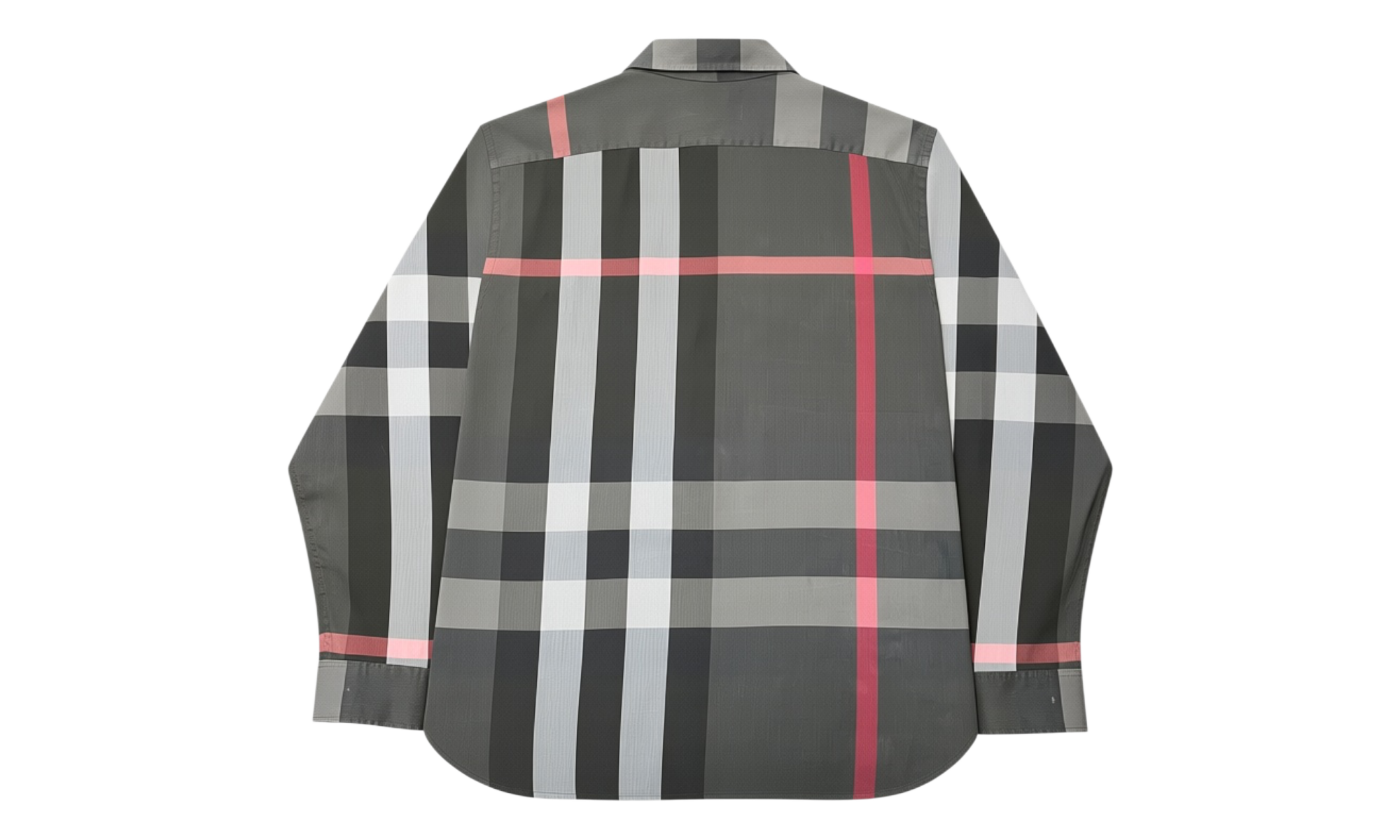 Burberry Check Stretch Cotton Poplin Shirt Charcoal (PreOwned)