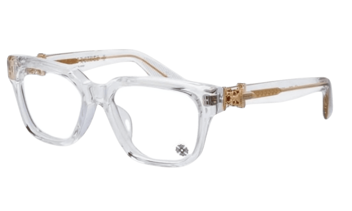Chrome Hearts Vagillionaire II Clear/Gold Crystal Glasses
