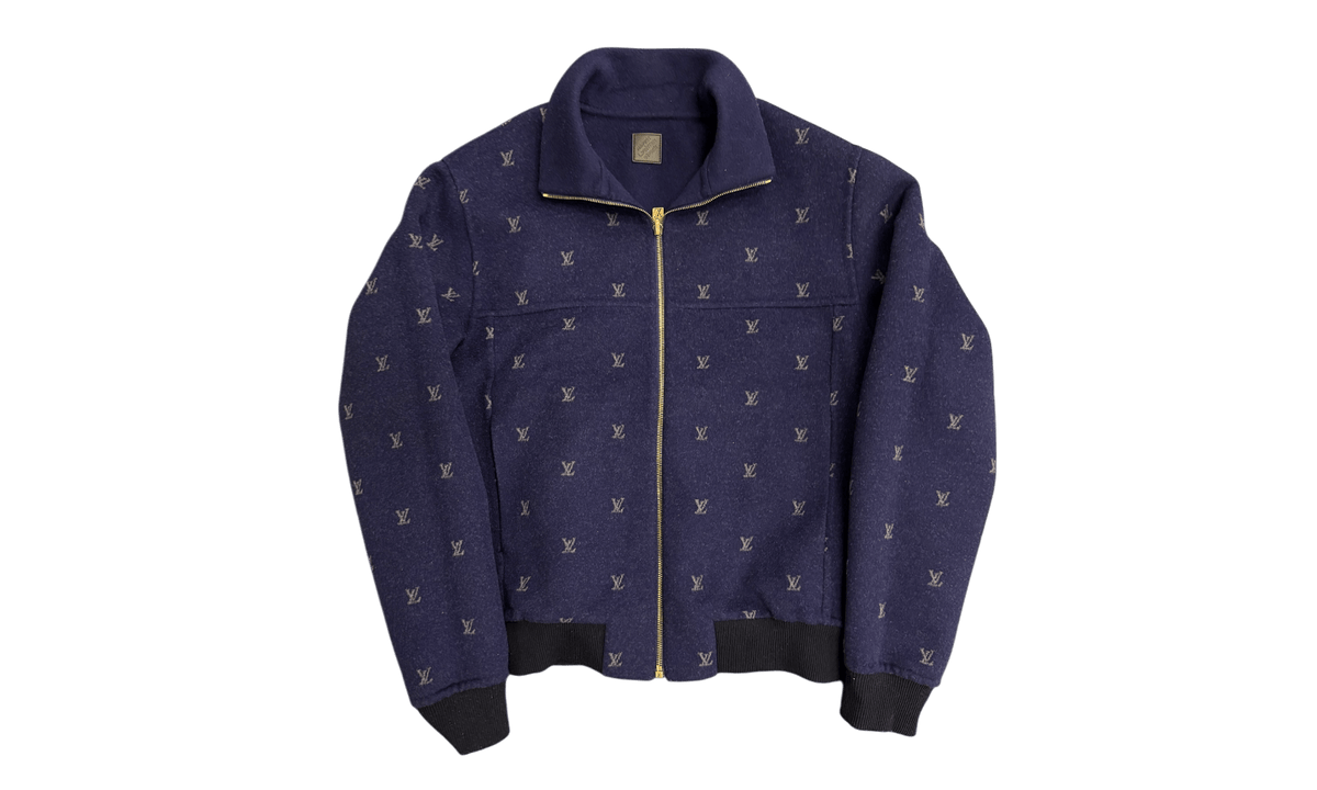 Louis Vuitton Blason Double Face Wool-Silk Blend Reversible Navy Blue Jacket