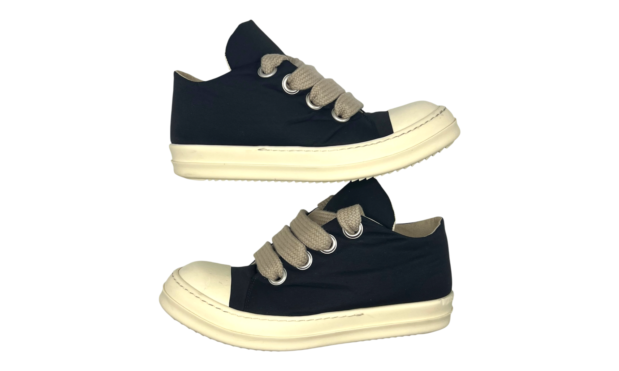 Rick Owens DRKSHDW Jumbo Lace Black/Milk Puffer Sneakers (PreOwned) (Flawed) (No Box)