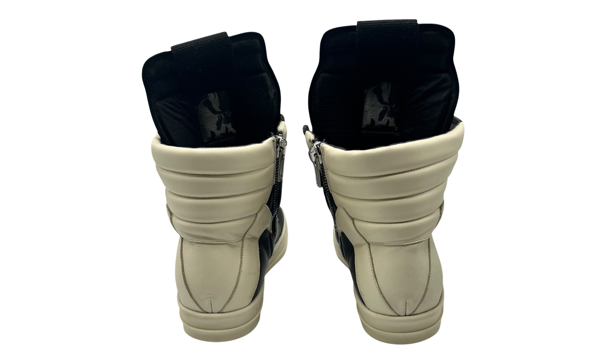 Rick Owens Black Temple Geobasket Sneakers ( Preowned )