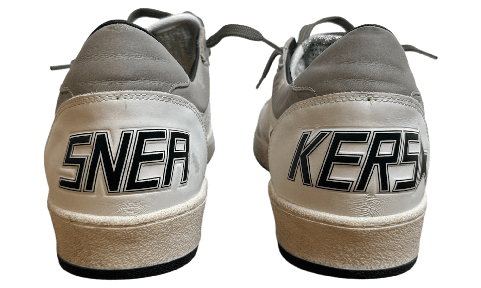 Golden Goose Men's White/Grey Ball Sneakers