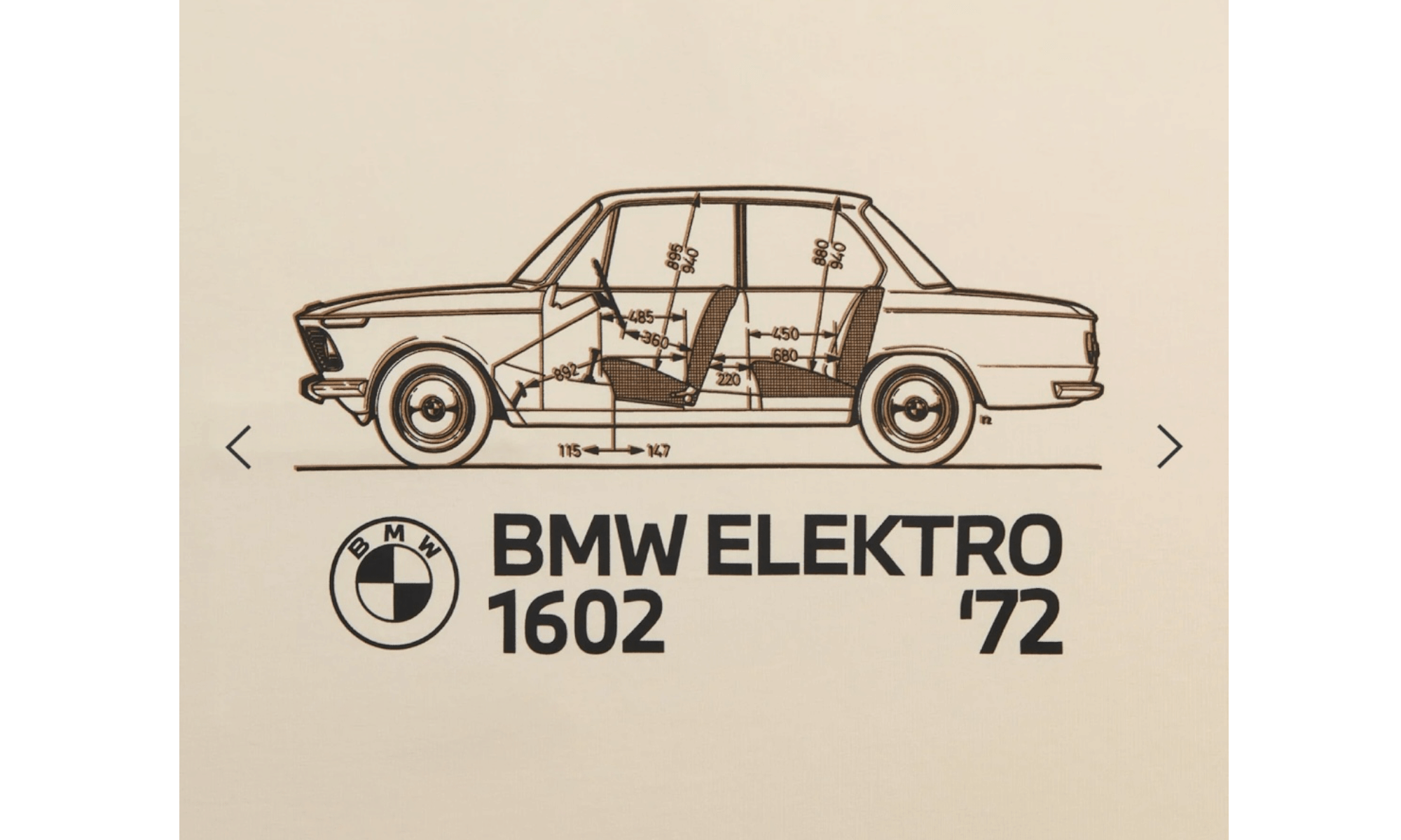 Kith for BMW 1602 Schematic Pocket Sandrift T-Shirt