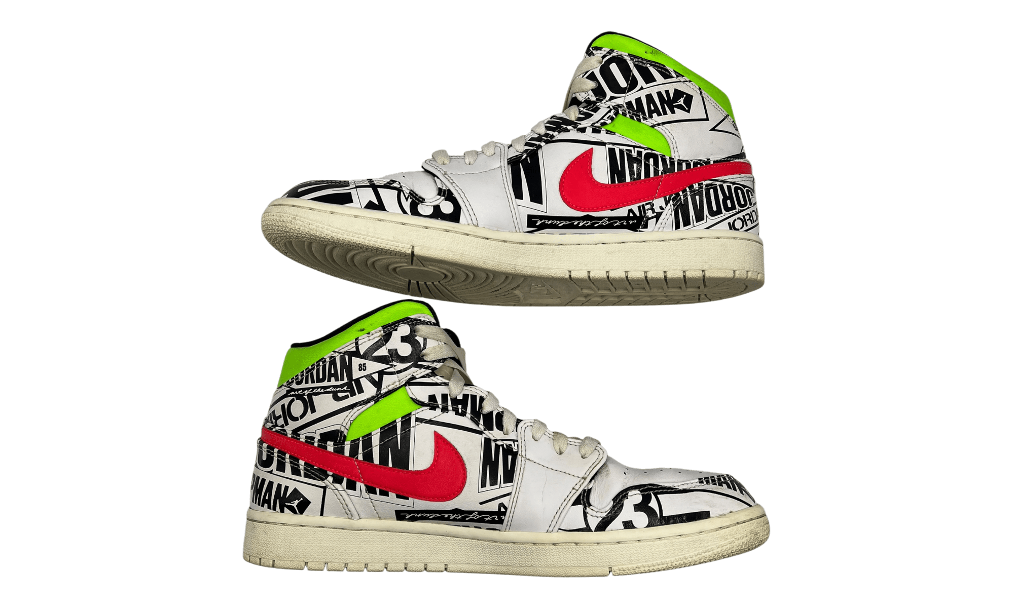 Jordan 1 Mid All Over Logos (PreOwned)