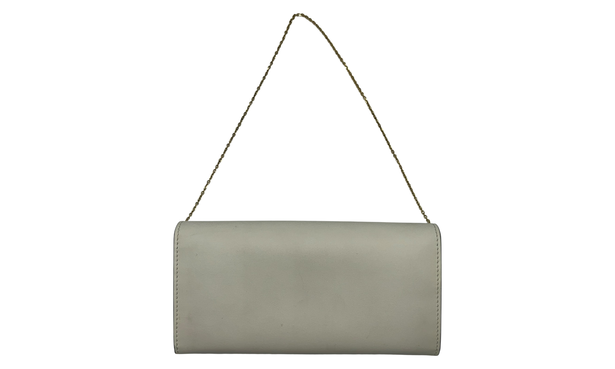 Fendi Roma Logo Continental Wallet On Chain White (PreOwned)