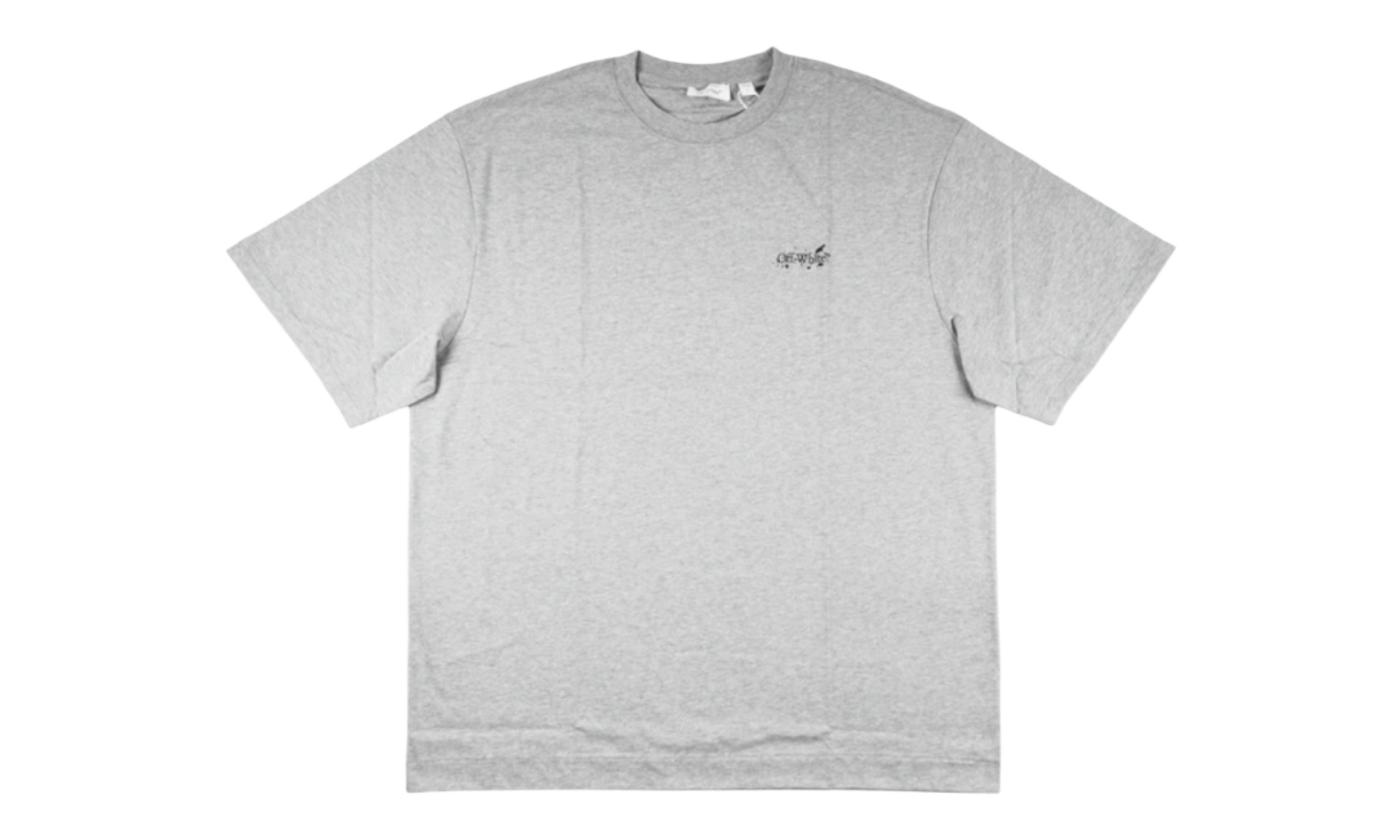 Off-White Paint Splatter Arrow Diagonal Skate Heather Grey T-Shirt