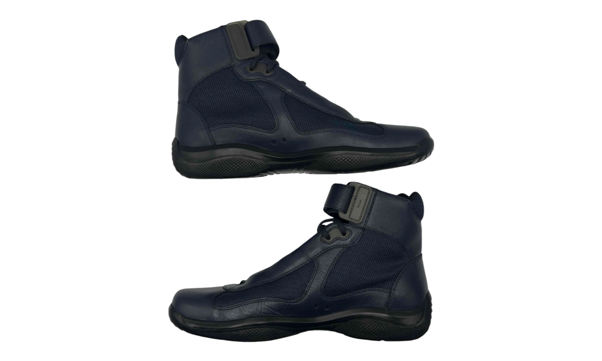 Prada America Cup Navy High Top (PreOwned) (No Box)