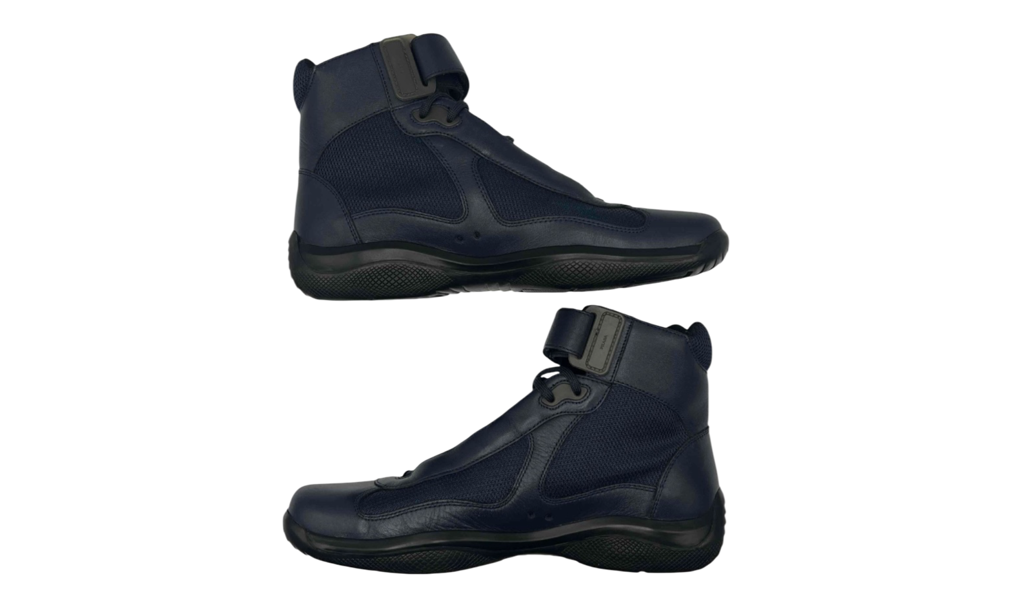 Prada America Cup Navy High Top (PreOwned) (No Box)
