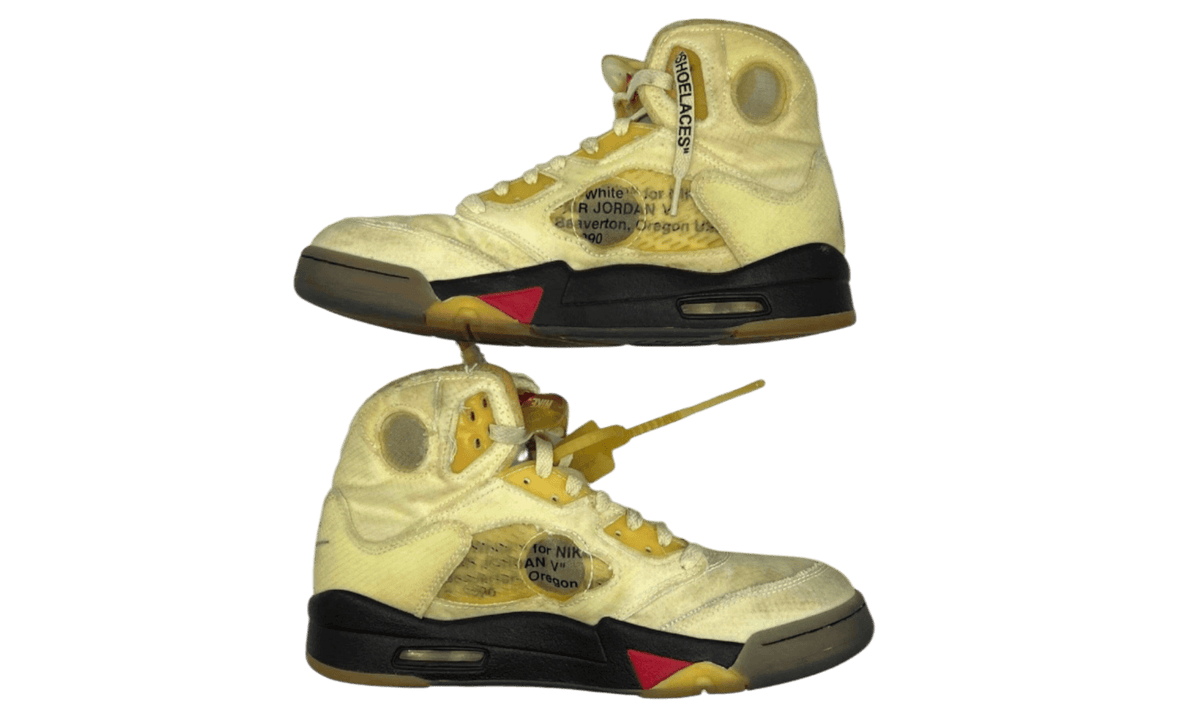 Air Jordan 5 Retro x Off-White "Sail" (PreOwned) (No Box)