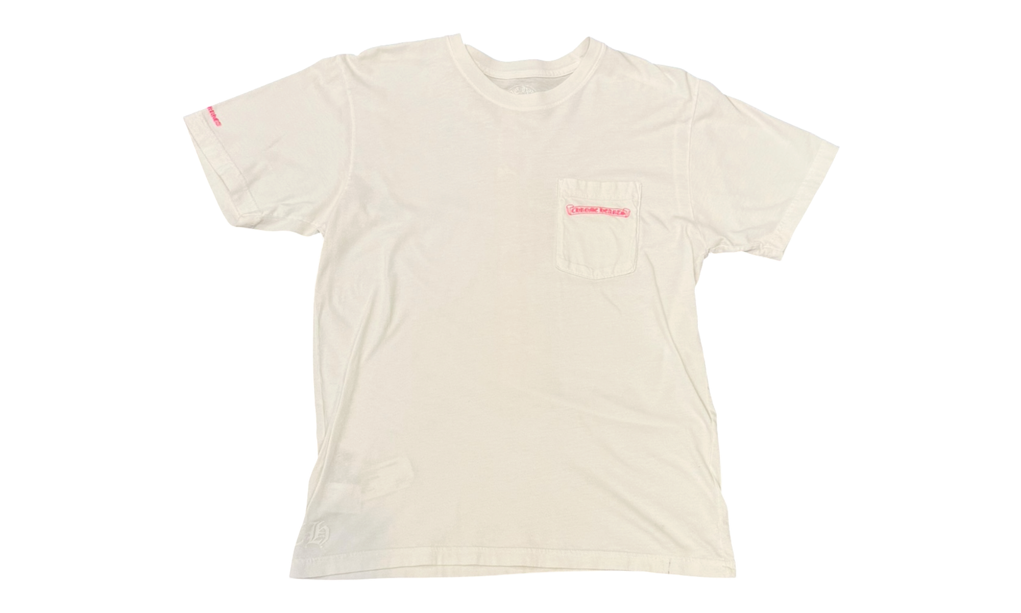 Chrome Hearts Pink Hollywood White T-Shirt