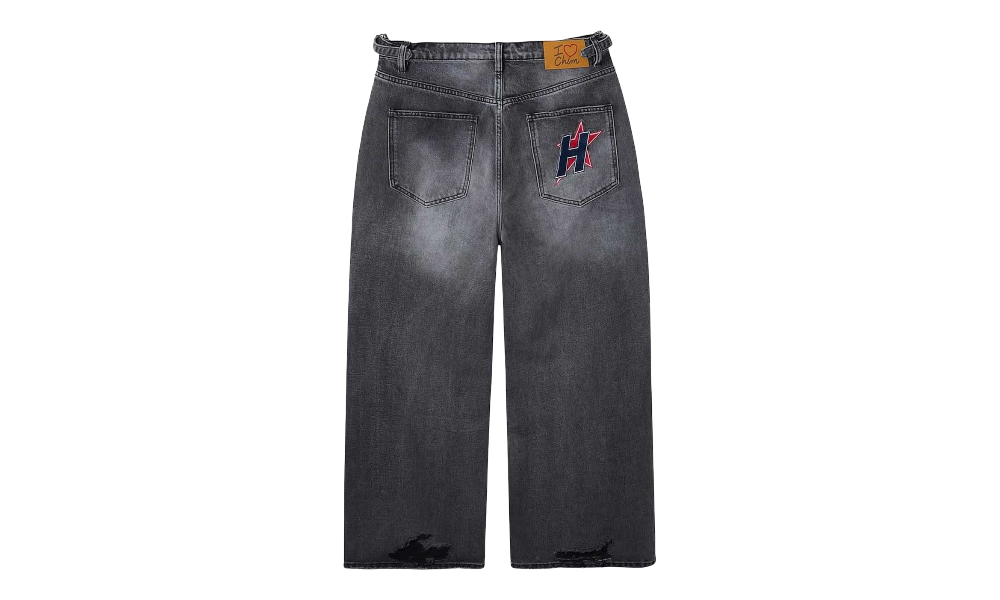 HMDD Crystal H-Star Baggies Black Jeans