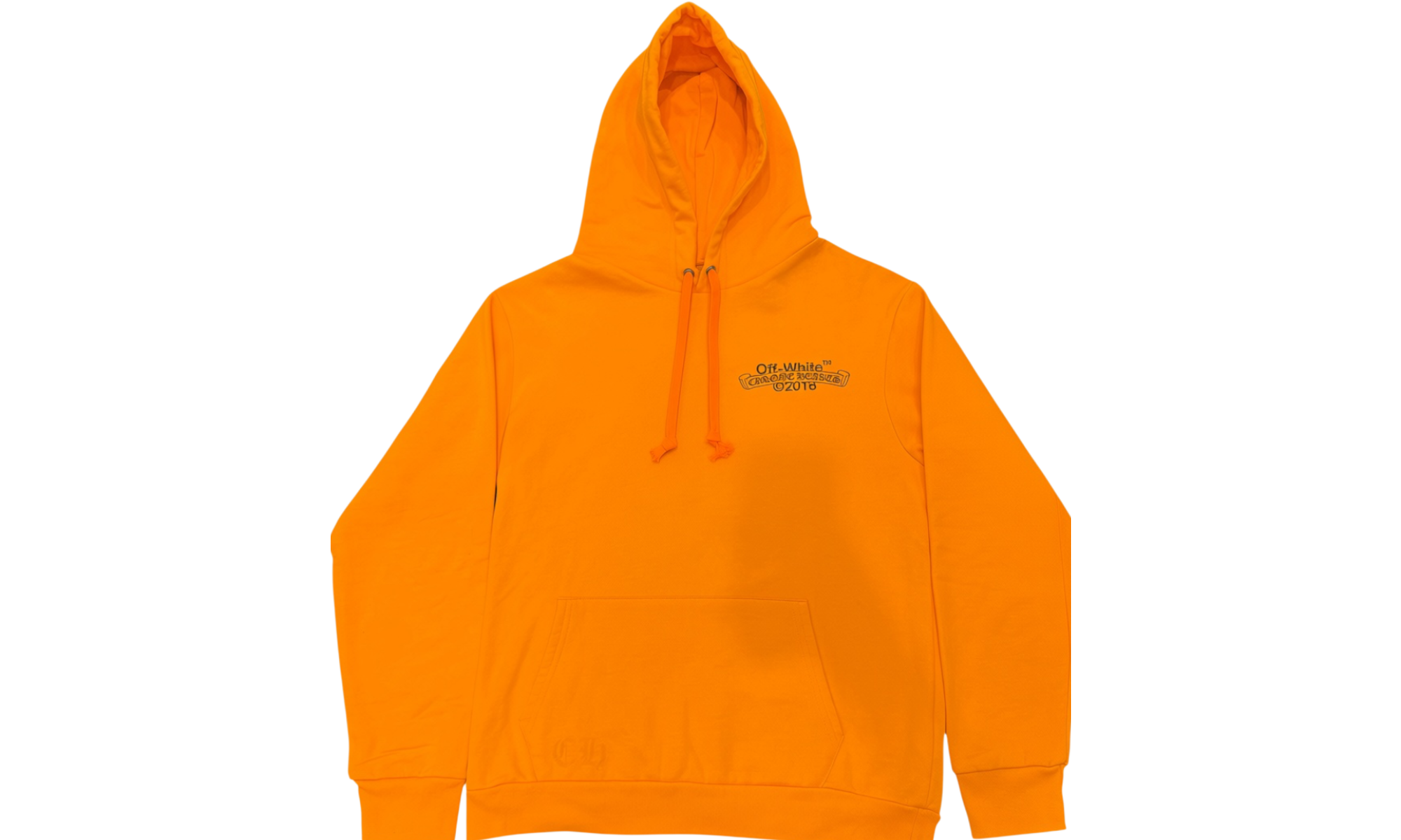 Chrome Hearts x Off-White Scroll Orange Hoodie (Replacement Strings)