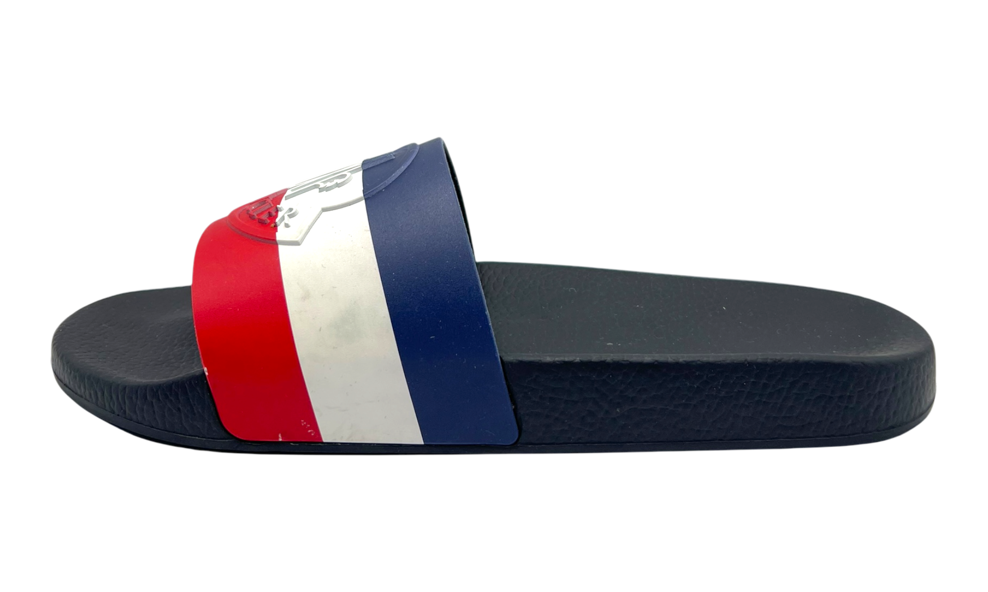 Moncler Basile Pool Slides "Black TriColour" (PreOwned)
