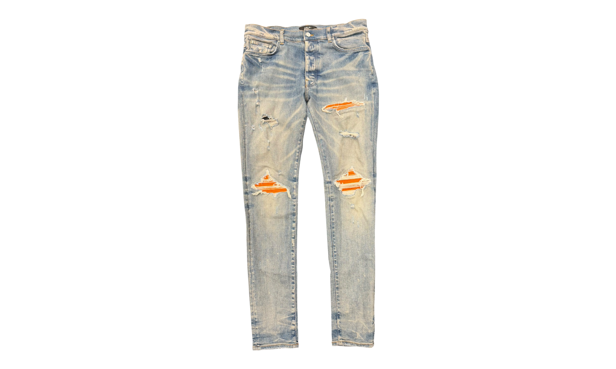 Amiri Cracked Paint Orange MX1 ( Preowned )