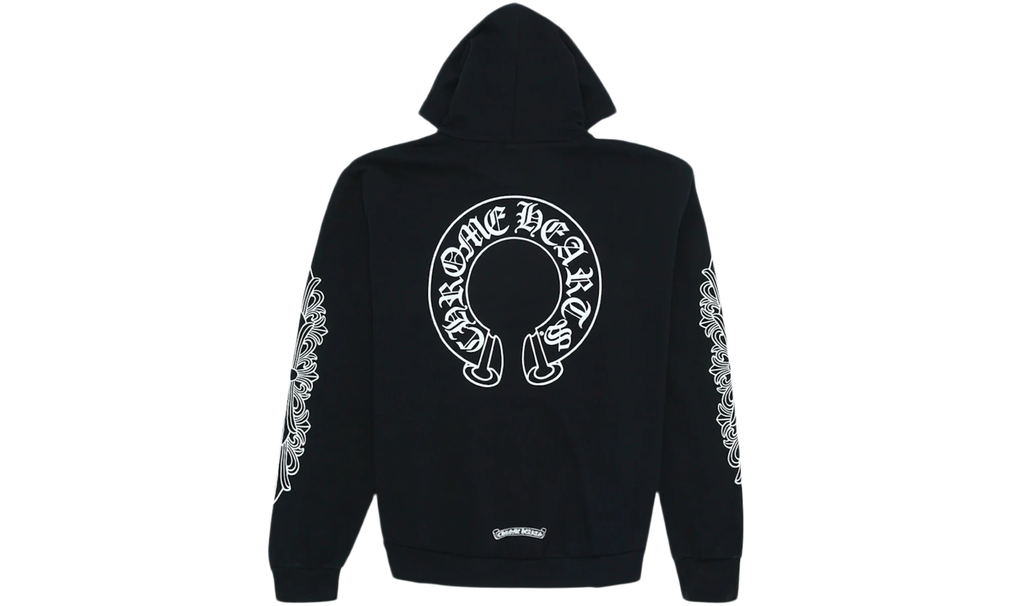 Chrome Hearts Horse Shoe Floral Hoodie Black