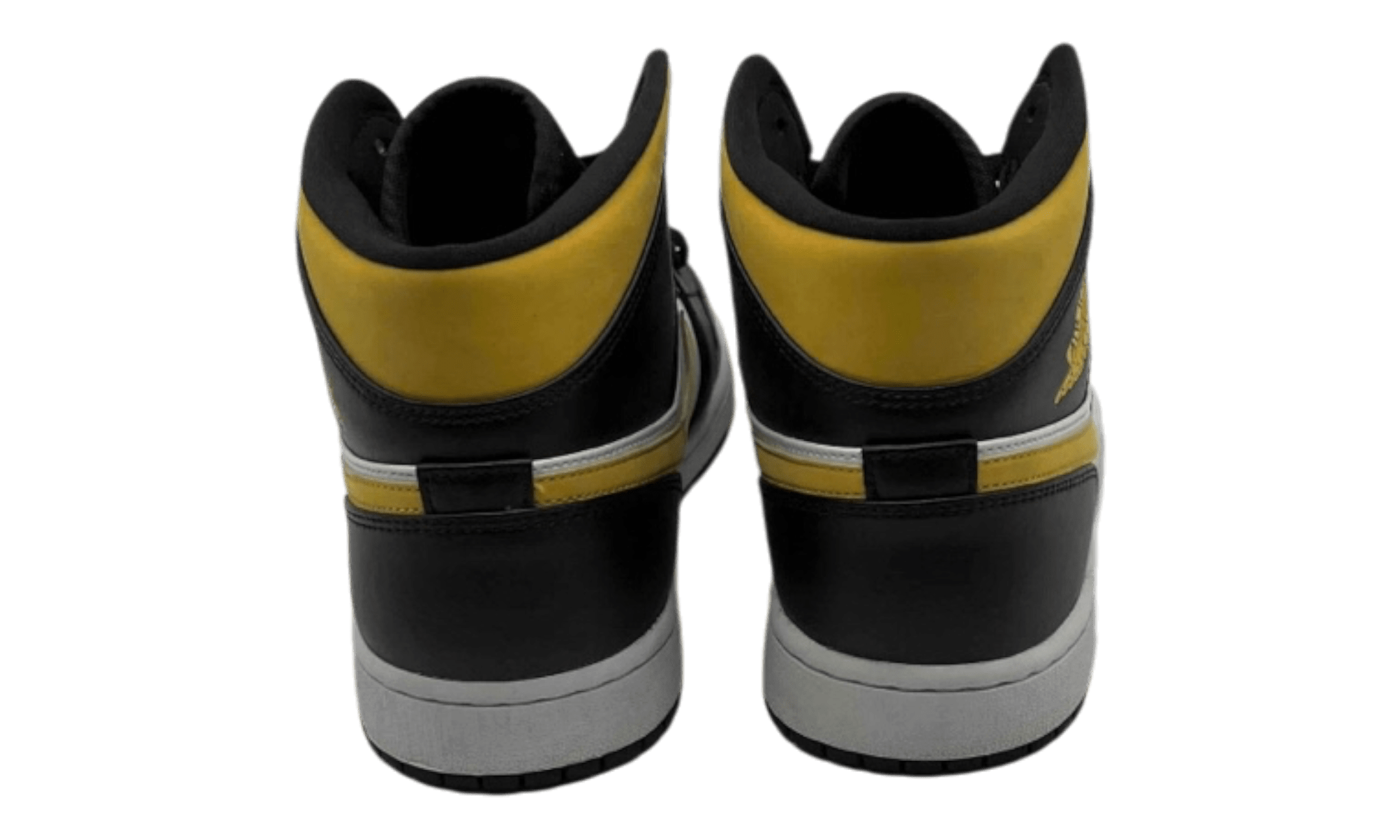 Jordan 1 Mid White Pollen Black (PreOwned) (No Box)