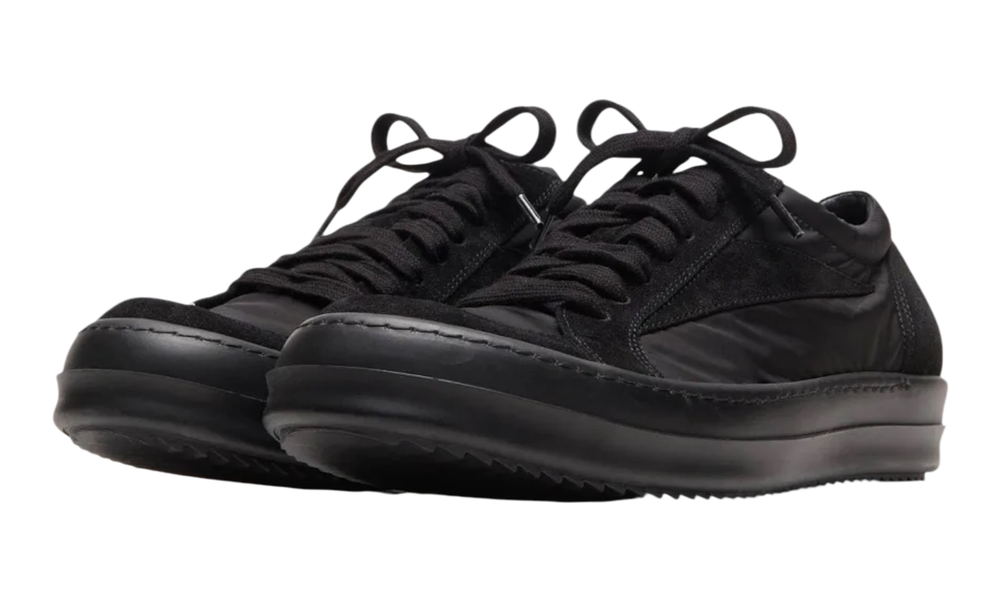 Rick Owens Vintage Black Lace Up Sneakers