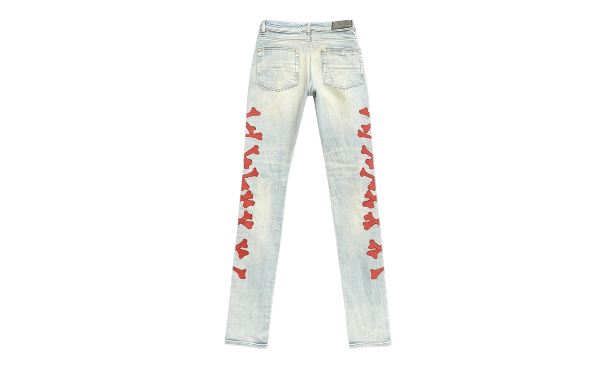 Amiri Applique Red Bones Skinny Stretch Jeans  (PreOwned)