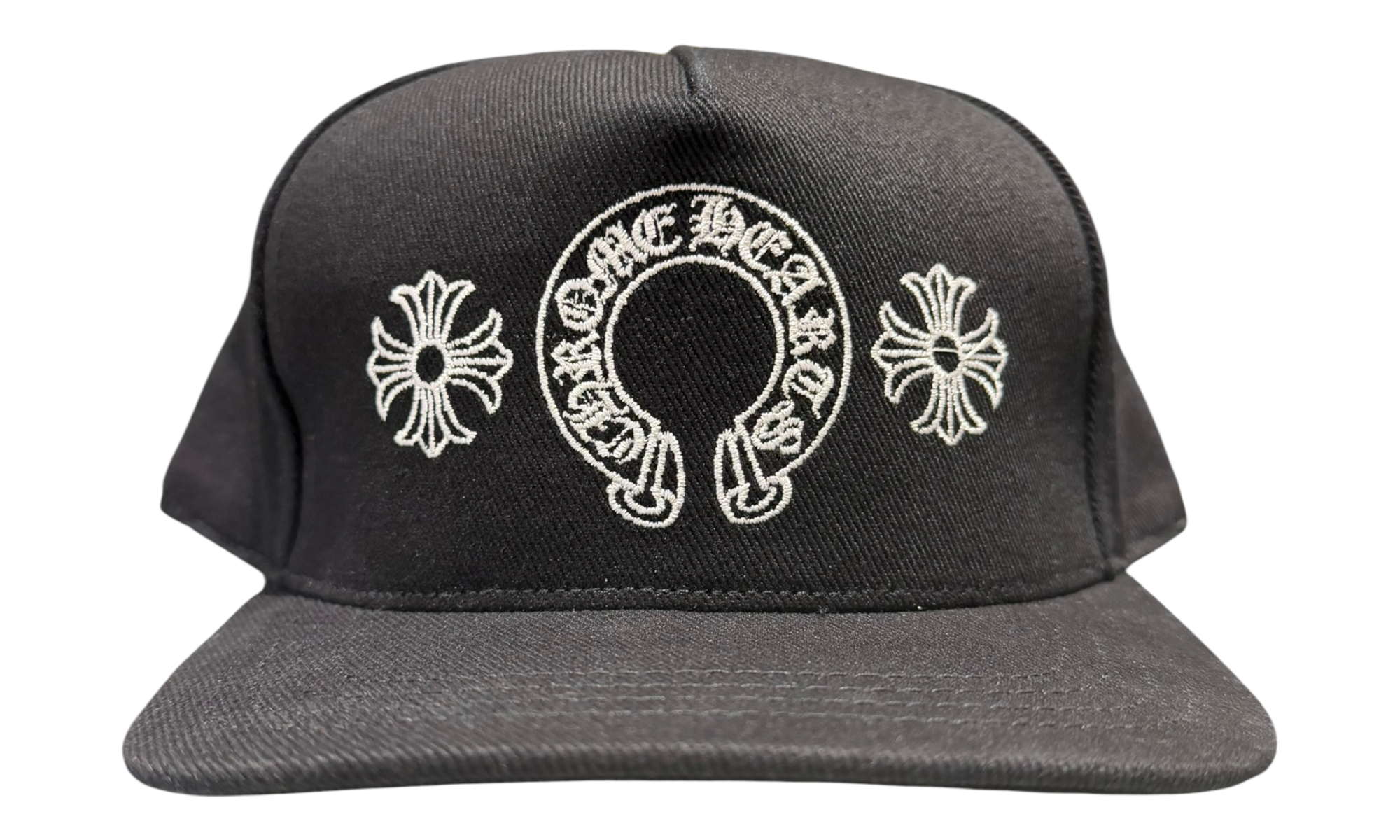 Chrome Hearts Horseshoe Denim Baseball Hat Black