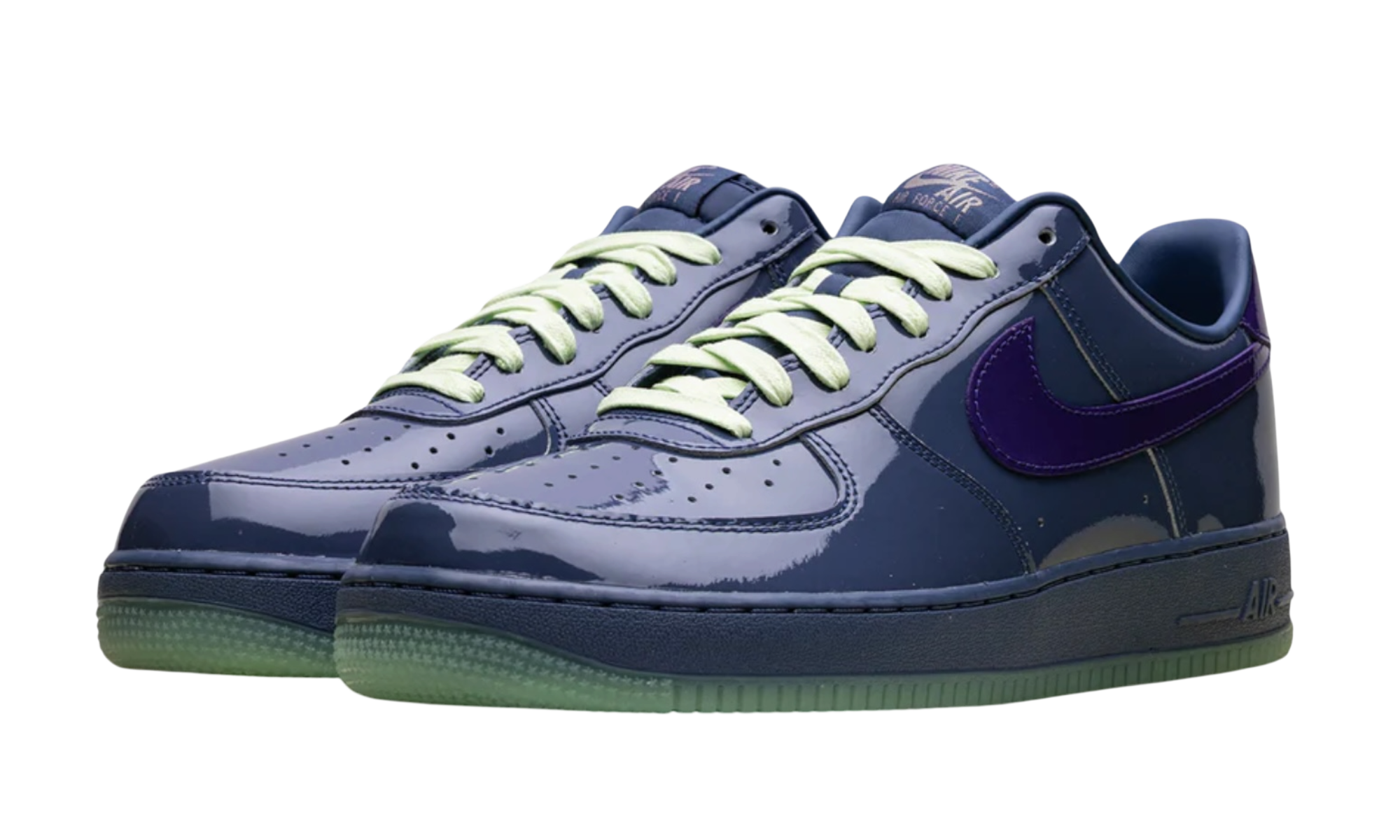Nike Air Force 1 Low Patent Leather Mystic Navy Grape Ice
