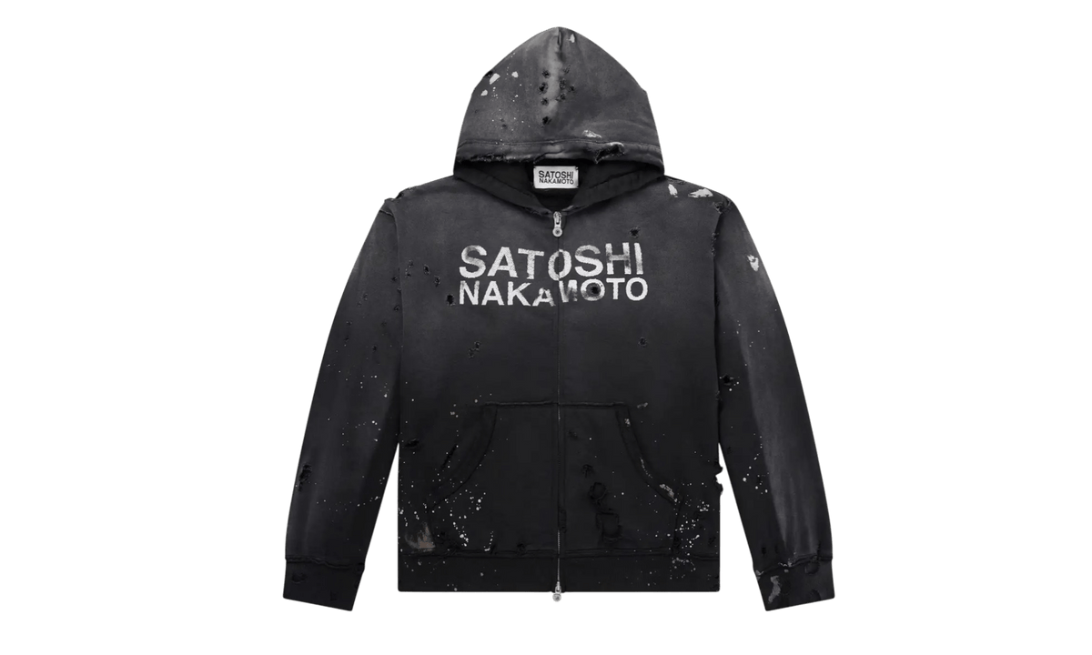 Satoshi Nakamoto Luke Fleece Black Zip-Up Hoodie