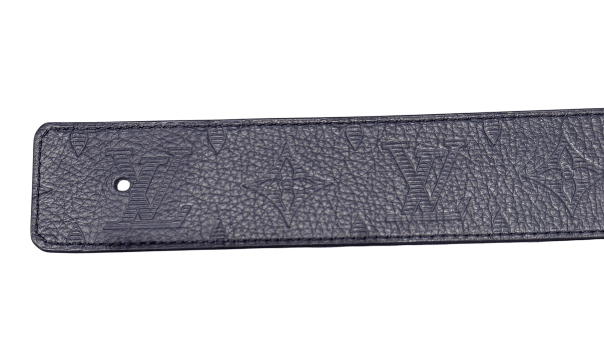 Louis Vuitton Shadow Reversible Belt Navy Blue Preowned