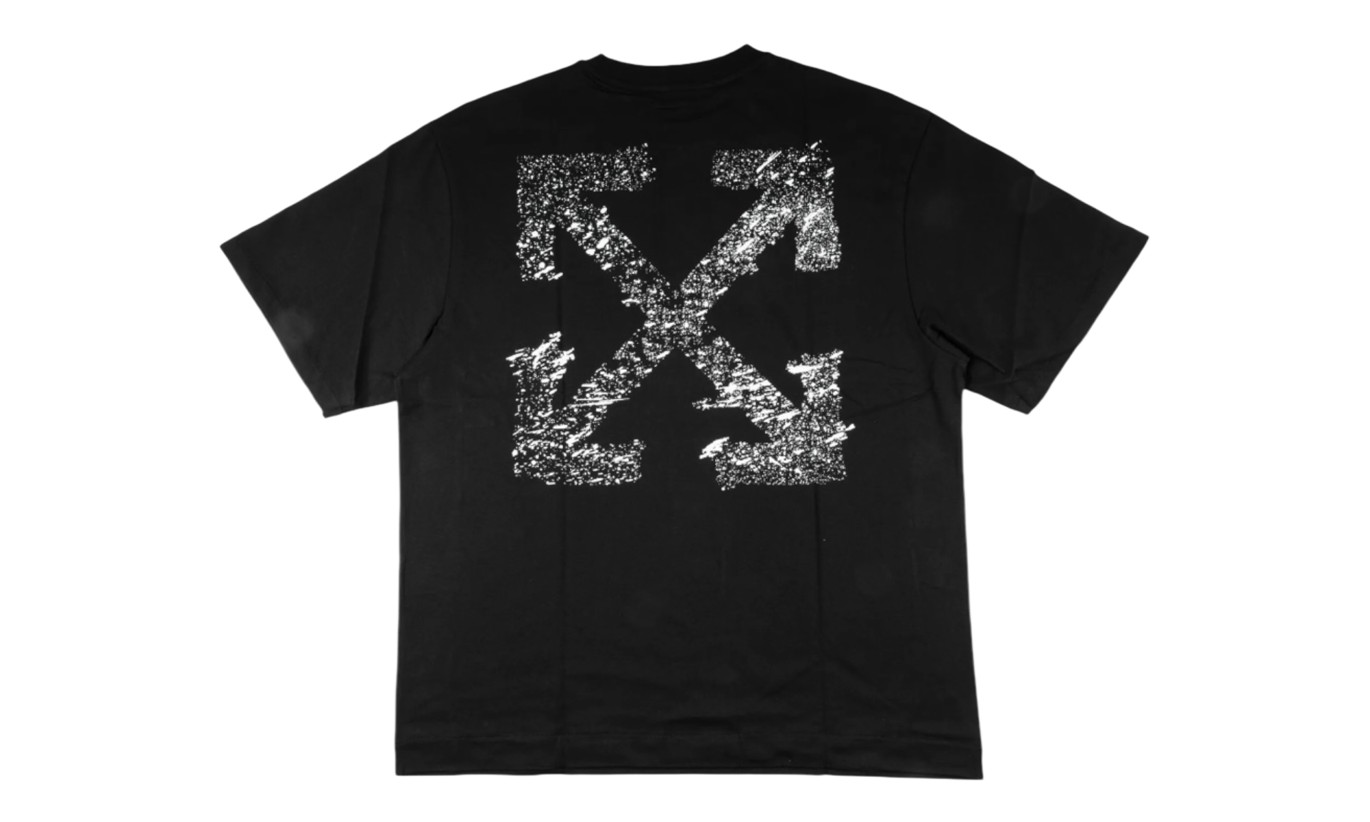 Off-White Paint Splatter Arrow Diagonal Skate Black T-Shirt