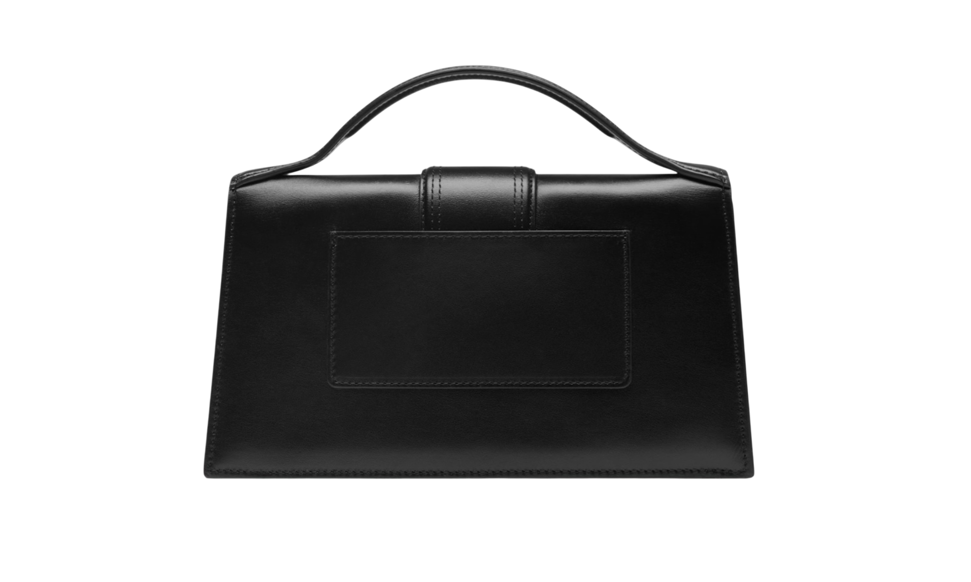 Jacquemus Le Grand Bambino Crossbody Strap Black Handbag Silver Lettering