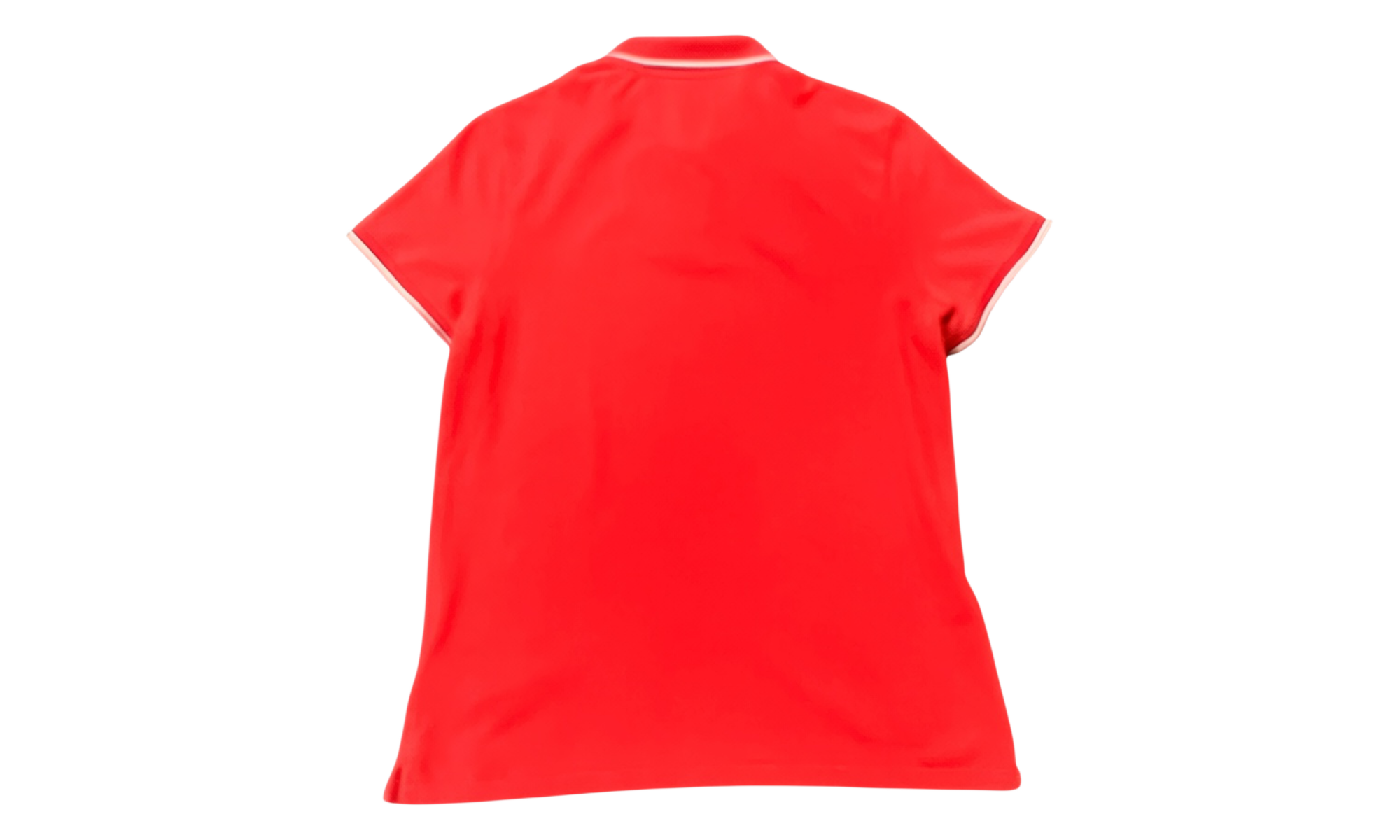 Moncler Tri-Color Trim Red Polo T-Shirt (PreOwned)