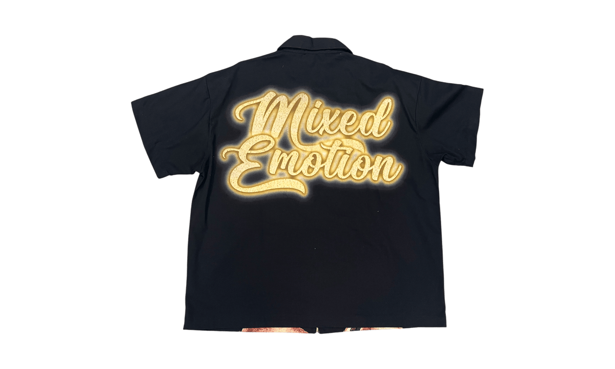Mixed Emotion Black Blindfolded Angel Zip Tee (PreOwned)